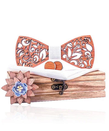 COFFRET NOEUD PAPILLON BOIS Thuya blanc