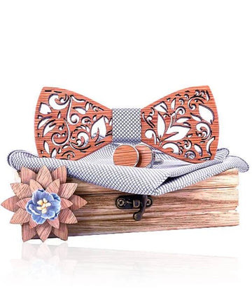 COFFRET NOEUD PAPILLON BOIS Thuya gris