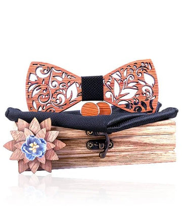 COFFRET NOEUD PAPILLON BOIS Thuya noir