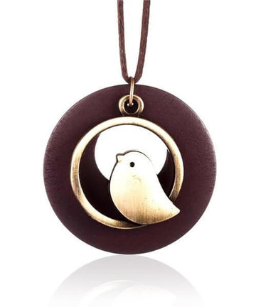 Collier en bois Oisillon
