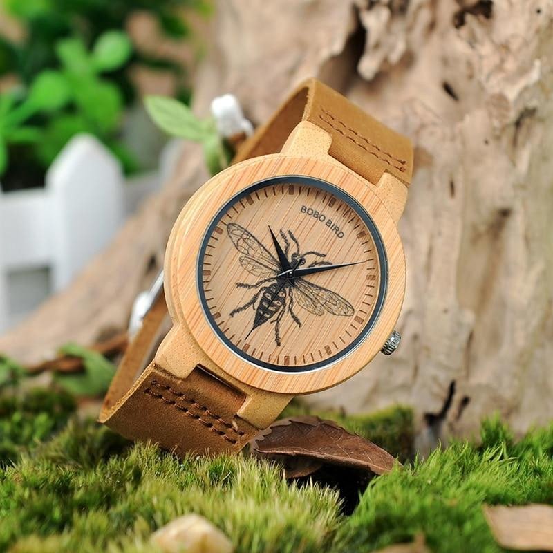 MONTRE EN BOIS HOMME Abeille - Bois Eden