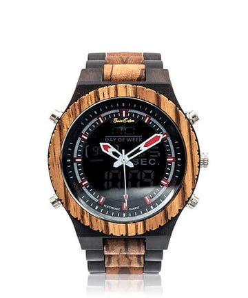 MONTRE EN BOIS HOMME BE Néon