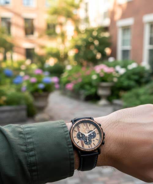 MONTRE EN BOIS PREMIUM MIXTE BE Terrabiome