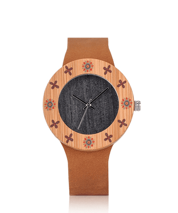 MONTRE FLEUR EN BOIS FEMME BE Printemps