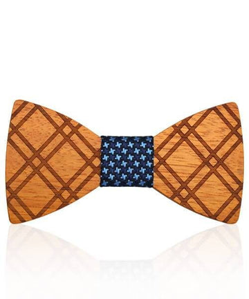 NOEUD PAPILLON BOIS Aulne bleu étoilé