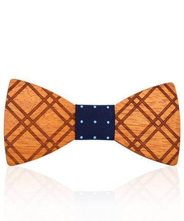 NOEUD PAPILLON BOIS Aulne bleu foncé