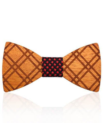 NOEUD PAPILLON BOIS Aulne rouge étoilé