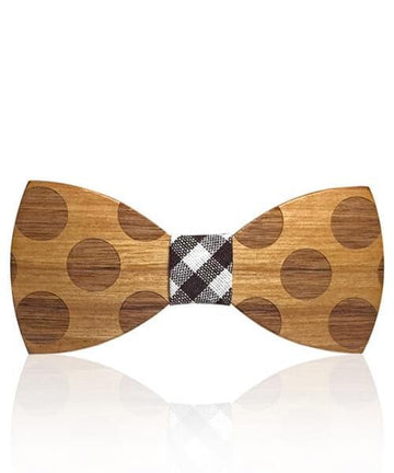 NOEUD PAPILLON BOIS Balsa à grands carreaux