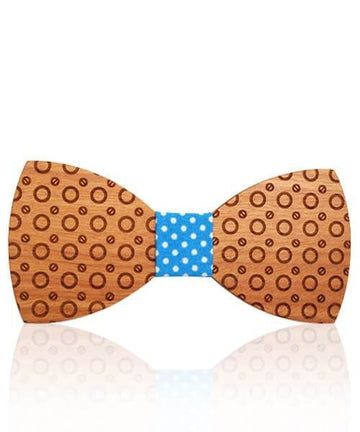 NOEUD PAPILLON BOIS Blum bleu