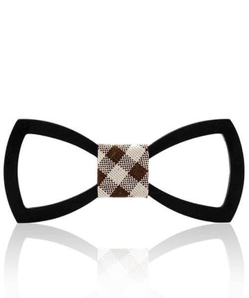 NOEUD PAPILLON BOIS Braham Sim à gros carreaux