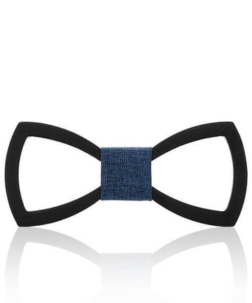 NOEUD PAPILLON BOIS Braham Sim jean bleu