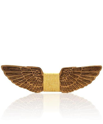 NOEUD PAPILLON BOIS Commandant Jaune