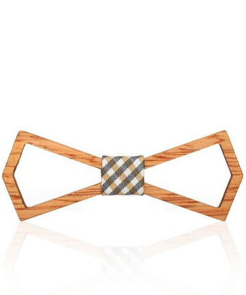 NOEUD PAPILLON BOIS Kauri à carreaux