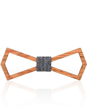 NOEUD PAPILLON BOIS Kauri noir et blanc