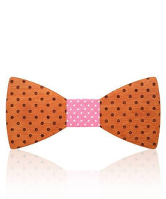 NOEUD PAPILLON BOIS Mink rose - Bois Eden
