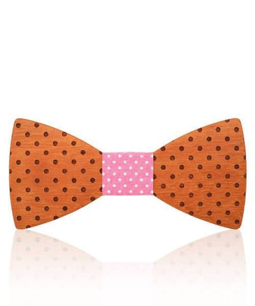 NOEUD PAPILLON BOIS Mink rose