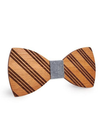 NOEUD PAPILLON BOIS Muira gris