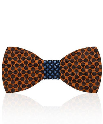 NOEUD PAPILLON BOIS Noisetier bleu étoilé