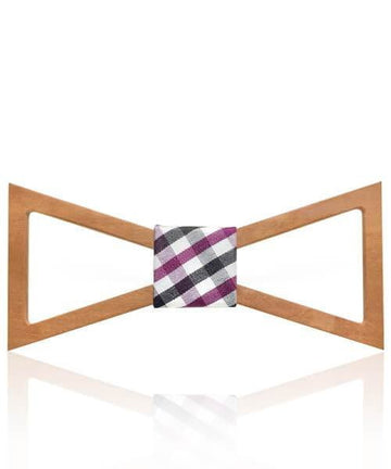 NOEUD PAPILLON BOIS Reco à carreaux