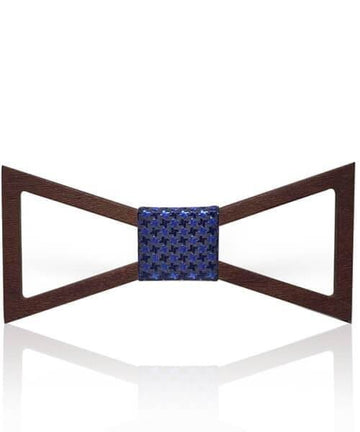 NOEUD PAPILLON BOIS Reco Sim bleu foncé