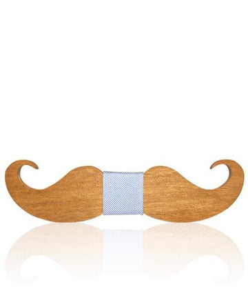 NOEUD PAPILLON ENFANT MOUSTACHE Aristo bleu clair