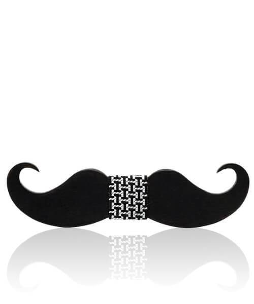 NOEUD PAPILLON ENFANT MOUSTACHE <BR> Aristo - Bois Eden
