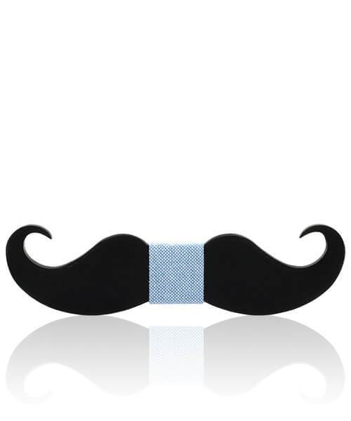 NOEUD PAPILLON ENFANT MOUSTACHE &lt;BR&gt; Aristo - Bois Eden