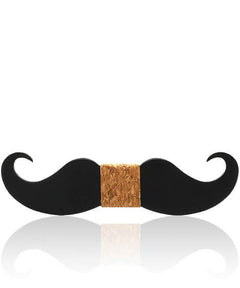 NOEUD PAPILLON ENFANT MOUSTACHE <BR> Aristo - Bois Eden