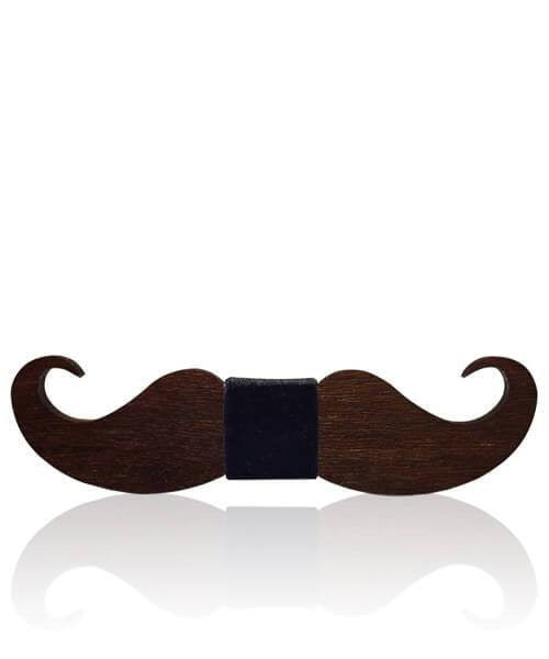 NOEUD PAPILLON ENFANT MOUSTACHE <BR> Aristo - Bois Eden