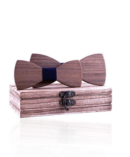 COFFRET NOEUD PAPILLON BOIS <BR> Caryer royal - Bois Eden