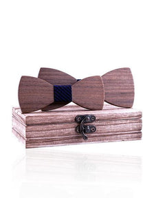 COFFRET NOEUD PAPILLON BOIS <BR> Caryer royal - Bois Eden