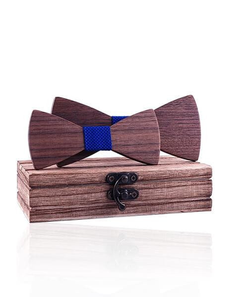 COFFRET NOEUD PAPILLON BOIS <BR> Cèdre bleu foncé - Bois Eden