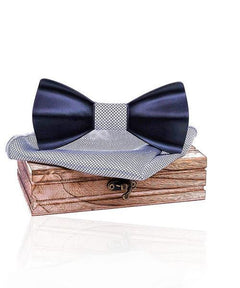 COFFRET NOEUD PAPILLON BOIS <BR> Noyer gris - Bois Eden