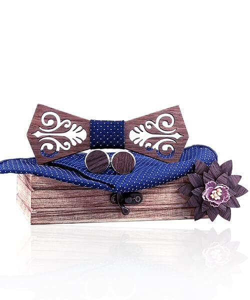 COFFRET NOEUD PAPILLON BOIS <BR> Torreya royal - Bois Eden